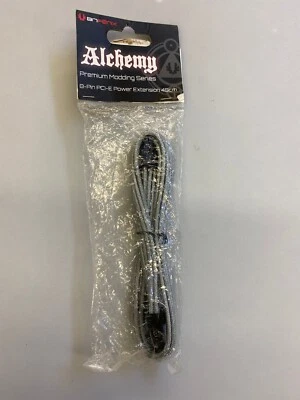 BITFENIX Alchemy 45cm 8-Pin PCIe Extension Cable - Sleeved Silver/Black - Image 1 of 2