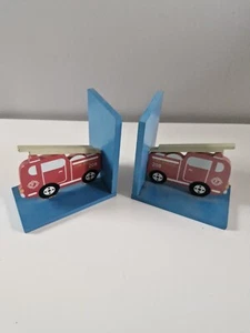 Blue Red Fire Engine Brigade Book Holders - Picture 1 of 5