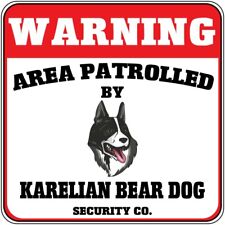 Crossing Sign Warning Area Patrolled Karelian Bear Dog Security Cross Xing
