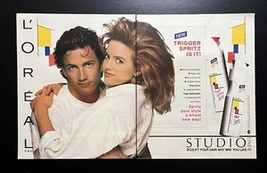 L'Oreal Melrose Place 1993 Print Ad 19.75"x12" Andrew Shue Courtney Thorne-Smith - Picture 1 of 3