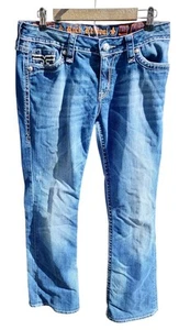 Pantalones de mezclilla para mujer Rock Revival Kristen corte bota adornados talla 32 - Imagen 1 de 6