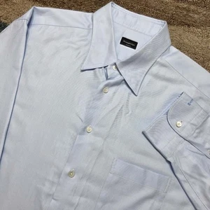 Camisa Ermenegildo Zegna Su Misura Azul Claro Abotonada Ajuste A Medida XL - Imagen 1 de 7