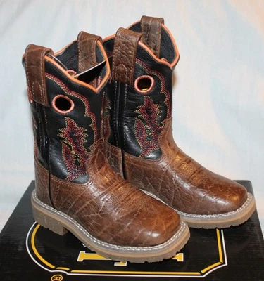 New DAN POST boys Rye Square Toe Western boots Size  9 1/2 - Image 1 of 4