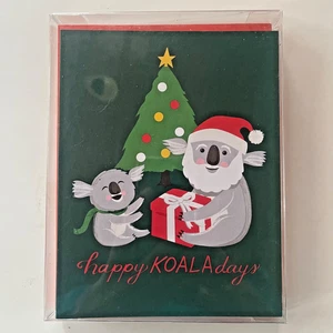 (9) Süße lustige KOALA WEIHNACHTSKARTEN - Happy KOALA Days - 2018 made CHICAGO - NEU - Bild 1 von 7