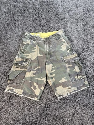 Pantalones Cortos de Carga Hollister Camuflados De Colección Para Hombres 28 Sueltos Distressed Grunge Foto 1 de 4