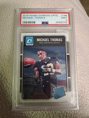 MICHAEL THOMAS PSA 9 NO. TARJETA PANINI 186 Foto 1 de 4