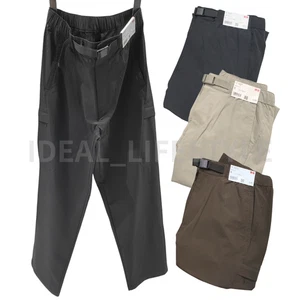 Pantalones UNIQLO Geared S-4XL Negro/Beige/Marrón Oscuro Elastizados Cónicos Hombres 479382 Nuevos con Etiquetas - Imagen 1 de 17