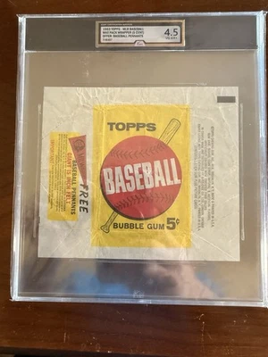 1963 Topps Baseball Wrapper Icert Graded 4.5 - Image 1 of 2