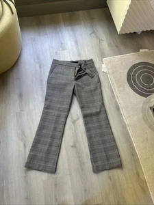 Zara karierte Anzughose/Hose Gr. 2 Eingrifftaschen Knöchel Business - Bild 1 von 5