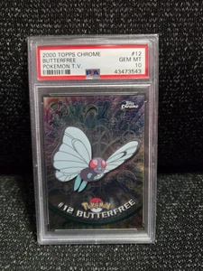 PSA 10 2000 Pokemon Game Topps Chrome Butterfree TV Rare GEM MINT Base Set #12 - Picture 1 of 6