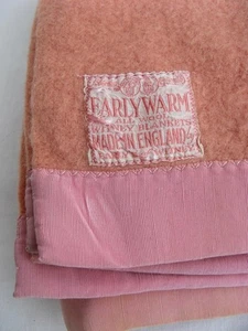 Coperta di lana primi anni di Witney 95 pollici x 74 pollici rosa vintage - Foto 1 di 1
