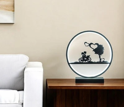 13" Black Bedside Led Table Lamp - Image 1 of 4