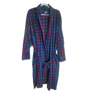 Lands' End karierter Flanell Morgenmantel Herren Gr. XL Baumwolle Cabincore Loungewear bequem - Bild 1 von 11