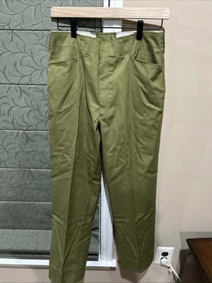 Boy Scouts of America Light Green Pants 4 pocket Waist 32 Inseam 28 Hem 2 1/2” - Image 1 of 4