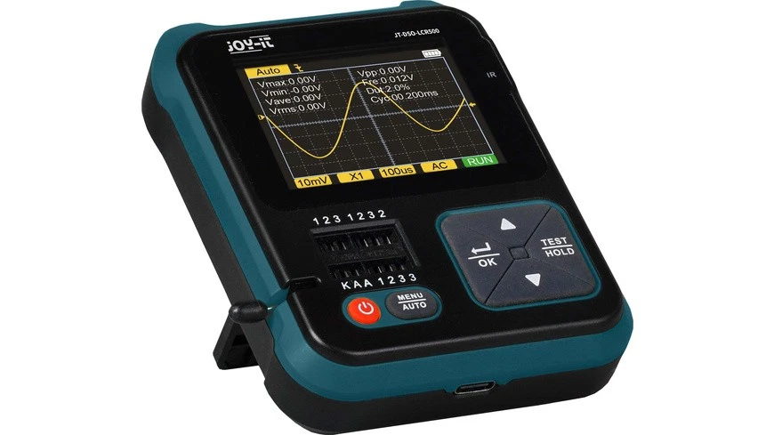 Joy-IT Tragbares 3-in-1-Gerät JT-DSO-LCR500 Oszilloskop, Komponententester und S - Bild 1 von 1
