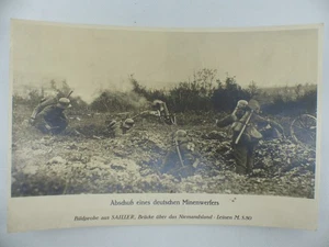 Foto Bildprobe WK I. Abschuß eines Minenwerfers aus Sailler - Picture 1 of 4
