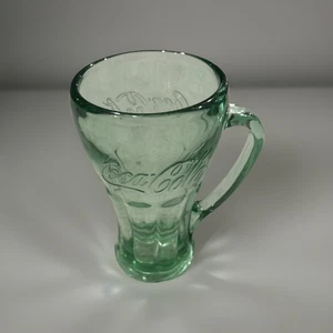 Vintage Esszimmer Libbey Coca-Cola 14,5 Oz echt grün Glas Becher Vintage Griff - Bild 1 von 8