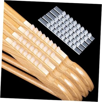 Clear Non-Slip Adhesive Strips for Wooden Hangers 200 Pcs - Anti-Skid Grip for - Image 1 of 4