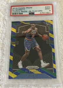 2019-20 Panini Prizm Choice RJ Barrett Blue Yellow Green Rookie RC #250 PSA 9 - Picture 1 of 4