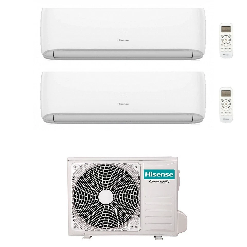CONDIZIONATORE HISENSE DUAL SPLIT HI-COMFORT 7000+9000 BTU WIFI INVERTER 2AMW35U - Immagine 1 di 1