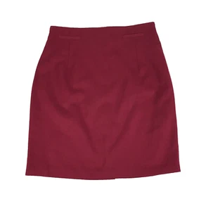 Cue Design Skirt Burgundy Size 14 Pencil Short Lined Vintage 90s Made in Aus - Picture 1 of 11