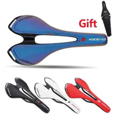 Sillín de Carbono Cuero PU Sillín Mtb Carretera Plegable Bicicleta Sillín Asiento Bicicleta Piezas Foto 1 de 4