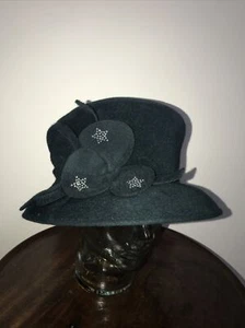 Peter Bettley of London pure Rabbit Fur green stunning women’s Ladies hat NO BOX - Picture 1 of 8