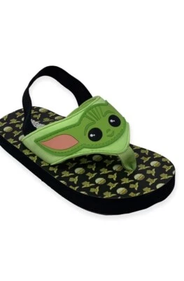 Sandálias de praia Baby Yoda meninos chinelos Star Wars tamanho 9/10 novas com etiquetas - Imagem 1 de 3