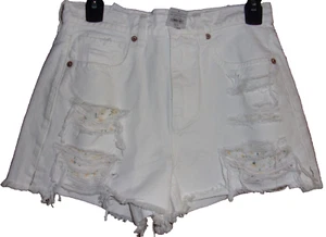 American Eagle "Mom Short" WHITE Super High Rise Jean Shorts Size: 6 NWT $50 - Picture 1 of 4