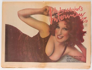 Bette Midler JOHN LENNON Tab Hunter ANDY WARHOL Interview magazine 1970's vtg US - Picture 1 of 14
