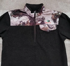 Mossy Oak Real Tree 1/4 Zip Mens Medium Camo Pullover Hunting Fishing - Picture 1 of 6
