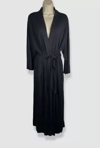 Natori Women's Black Solid Shangri La Knit Robe Size Large - Picture 1 of 3