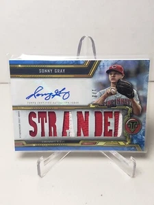 2020 Topps Triple Threads Sonny Gray Sapphire Patch Auto #1/3 - Picture 1 of 2