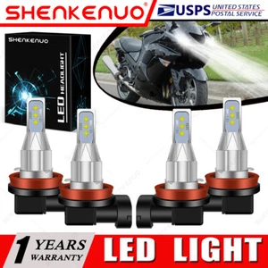 Bombillas LED H9+H11 blancas para Kawasaki Ninja ZX14 ZX1400 2006-2011 - Imagen 1 de 12