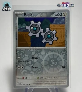 Klink 099/142 Reverse Holo Pokemon TCG: Stellar Crown Card MINT SHIPPED TODAY - Imagen 1 de 2