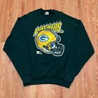 NWOT Vintage Green Bay Packers Pro Player Made in USA Helmet Sweatshirt Size XL