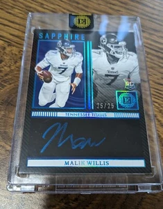 2022 Panini Encased Football Sapphire RC Malik Willis No. SS-MW 25/25 - Picture 1 of 2