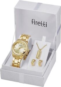 Firetti Damen Analog Quarz Armband Uhr Set 4-tlg. 61344535 Ohrstecker und Kette
