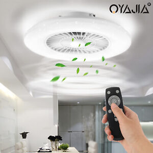 Moderne Smart-LED-Deckenleuchte Fan Deckenventilator Mit Lampe + Fernbedienung