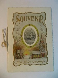 ANTIQUE 1909 NEW YEARS GREETING CARD/FAIRLY GOOD COND/RARE AND COLLECTIBLE. - Picture 1 of 5