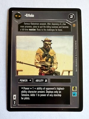 Kithaba Jabba's Palace Star Wars Decipher CCG Rare SWCCG FS Eligible Dollar Rare - Image 1 of 2