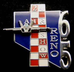 2024 1ST AIRSHOW RENO LABEL HAT PIN UP AIR RACES PYLON F-18 HORNET TIE TAC - Picture 1 of 23