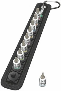 Juego de enchufes de broca cíclope Wera 003882 BeltA3 función de sujeción 1/4"" Dr 9 piezas T8-T40 Torx - Imagen 1 de 2