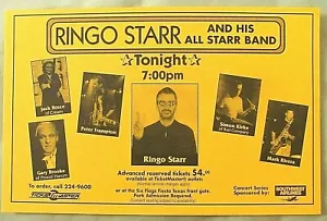 BEATLES RINGO STARR 1997 & VIERTE ALL STAR BAND Tour abgesagt Konzert Handzettel - Bild 1 von 4