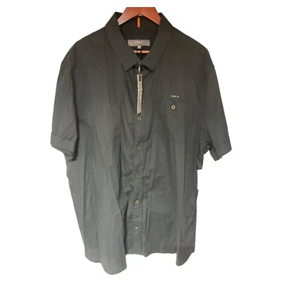 Cavi Mens Black 4XL Short Sleeve Button Down Dress Shirt - Image 1 of 4