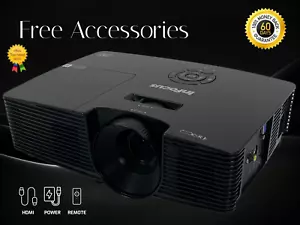 3800 ANSI DLP Projector for Home Theater Games Full HD 3D 1080p HDMI w/Bundle - Picture 1 of 10
