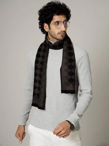 Navidad Regalo Hombre Mujer 100% Cachemira Bufanda Invierno Cuadros Lana Indio - Imagen 1 de 5
