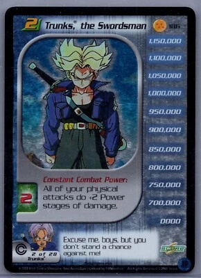 Dragon Ball Z CCG Trunks The Swordsman Trunks Saga Limited Holo Foil 186 DBZ - Image 1 of 2