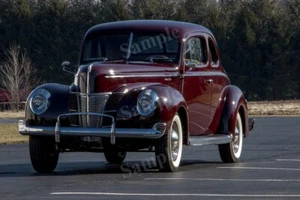Póster fotográfico retro Ford 1940 V8 de lujo cupé de 5 ventanas alta resolución decoración de pared estampado - Imagen 1 de 1