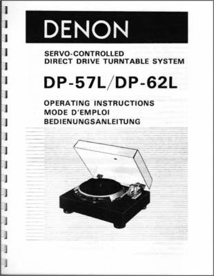 Tocadiscos Denon DP-57L y DP-62L Manual del Propietario Foto 1 de 4